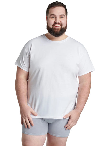 Men'S Crew Neck T-Shirt Undershirts, White Multipacks, Also Available in Big & Tall