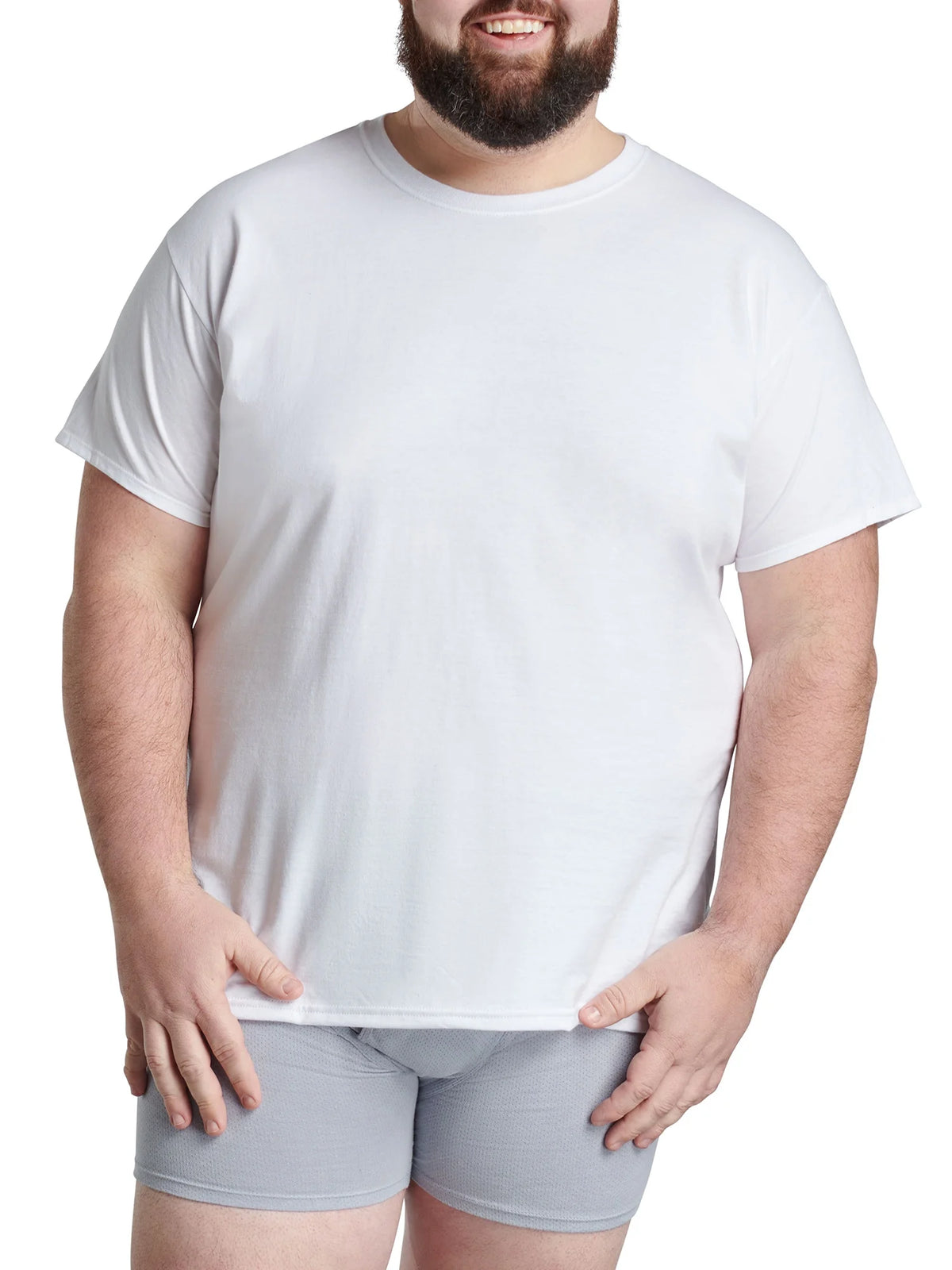 Men'S Crew Neck T-Shirt Undershirts, White Multipacks, Also Available in Big & Tall